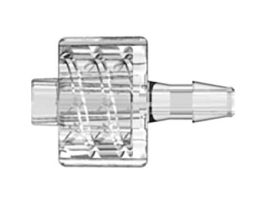 Luer to Hose Barb Fitting, Straight Adapter, Clear Polycarbonate, Male Luer Integral Lock Ring x 200 Series Barb 3/32" ID; 25/Pk