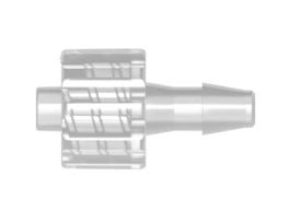 Luer to Hose Barb Fitting, Straight Adapter, Polypropylene, Male Luer with Integral Lock Ring x 200 Series Barb 1/8"; 25/Pk