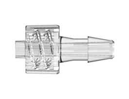 Luer to Hose Barb Fitting, Straight Adapter, Clear Polycarbonate, Male Luer Integral Lock Ring x 200 Series Barb 5/32" ID; 25/Pk