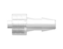 Luer to Hose Barb Fitting, Straight Adapter, Polypropylene, Male Luer Integral Lock Ring x 200 Series Barb 3/16" ID; 25/Pk
