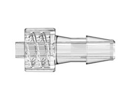 Luer to Hose Barb Fitting, Straight Adapter, Clear Polycarbonate, Male Luer Integral Lock Ring x 200 Series Barb 3/16" ID; 25/Pk