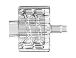 Luer to Hose Barb Fitting, Straight Adapter, Clear Polycarbonate, Male Luer Integral Lock Ring x 400 Series Barb 1/16" ID; 25/Pk
