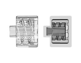 Luer Fitting, Straight Adapter, Transparent Polypropylene, Male Luer Integral Lock Ring x Plug, Closed at Luer Tip; 25/Pk