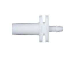Luer to Hose Barb Fitting, Straight Adapter, White Nylon, Male Luer Slip x 200 Series Barb, 1/16" ID; 25/Pk