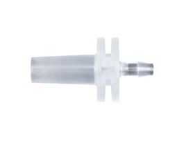 Luer to Hose Barb Fitting, Straight Adapter, Polypropylene, Male Luer Slip x 200 Series Barb, 1/16" ID; 25/Pk