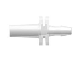 Luer to Hose Barb Fitting, Straight Adapter, Polypropylene, Male Luer Slip x 200 Series Barb, 3/32" ID; 25/Pk