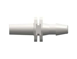 Luer to Hose Barb Fitting, Straight Adapter, White Nylon, Male Luer Slip x 200 Series Barb, 1/8" ID; 25/Pk