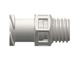 Luer to Threaded Fitting, Straight Adapter, Polypropylene, Female Luer Thread Style with 5/16" Hex x 1/4-28 UNF(M); 25/Pk