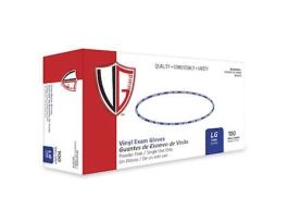Powder-Free Vinyl Exam Gloves, 4 mil, Clear, Large; 1000/CS