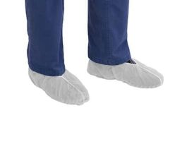 Polypropylene Shoe Cover, Non-Skid w/ Elastic, White, Large; 300/CS