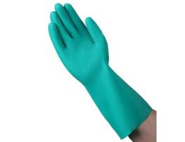 Nitrile Unlined Gloves, 11 mil, 13" Cuff, Green, Extra-Large; 144/CS