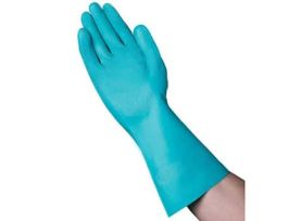 Nitrile Flock Lined Gloves, 15 mil, 13" Cuff, Green, Extra-Large; 144/CS