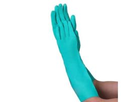 Nitrile Unlined Gloves, 22 mil, 18" Cuff, Green, Medium; 72/CS