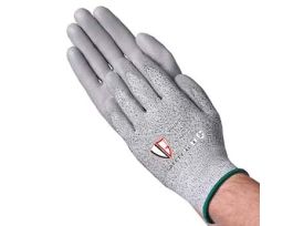 A3 HPPE PU Coated Cut Resistant Work Gloves, Salt & Pepper, XL; 144 Pairs/CS
