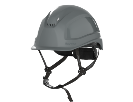 XP450A - GREY  VENTED SHORTBRIM  W/4PT CHINSTRAP