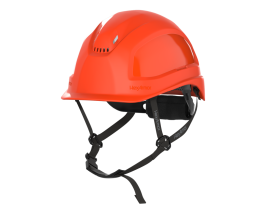 XP450A ORANGE  VENTED SHORTBRIM  W/4PT CHINSTRAP