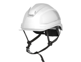 XP450A WHITE VENTED SHORT BRIM W/ 4PT CHIN STRAP