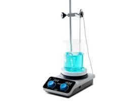 Digital Stirring Hot Plate with PT100 Temperature Probe, Rod and Clamp; 230V