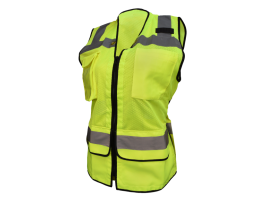 LADIES HVY DTY SURV SAFETY VEST-GRN-L